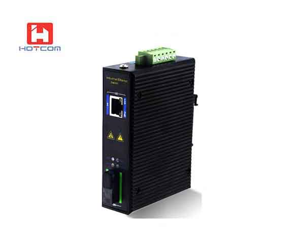 Industrial Gigabit Ethernet-to-fiber media converter