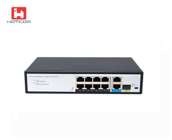 8Port 10/100M PoE+2Port 10/100/1000M+1Port 1000-X SFP Uplink Ethernet Switch