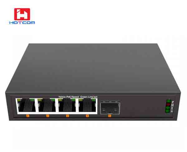 4x10/100Base-Tx to 1x100Base-Fx Fiber Ethernet Switch