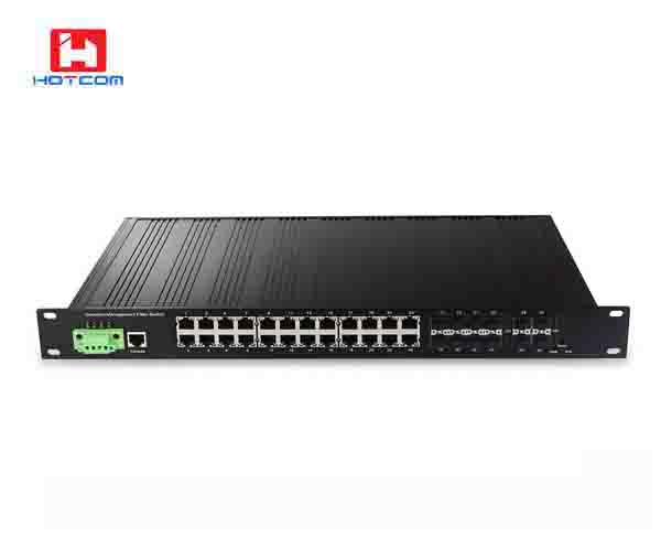 28-port Managed Industrial Ethernet Switch with 4x10G SFP+ port and 8 Combo Port and 16x10/100/1000Base-T(X) Ethernet Port