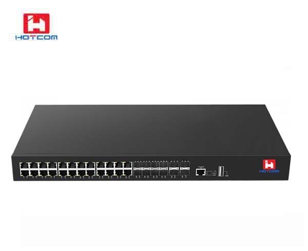 16*10/100/1000Base-T + 8*1G SFP/RJ45 Combo +4*10G SFP+ Layer 3 Managed Ethernet Switch