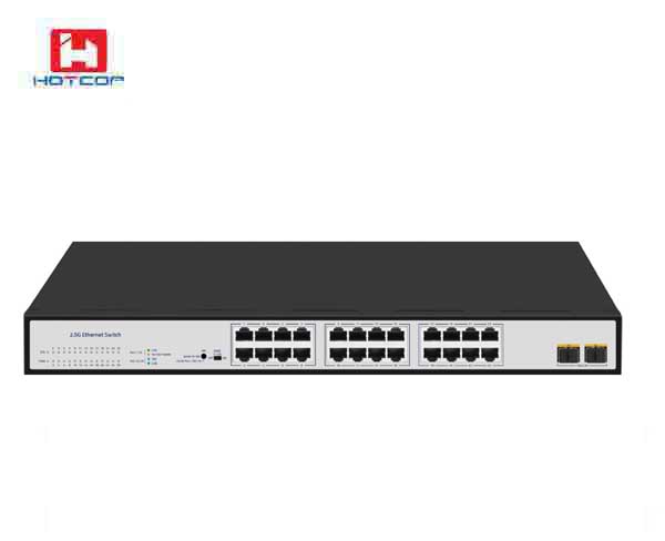 24-port 100/1000/2500M RJ45+2-port 10G SFP+ Ethernet Switch